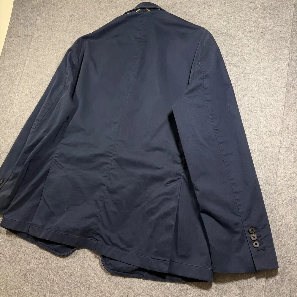 Polo Ralph Lauren Sport Coat Mens XXL Navy Two Button Notch Lapel Cotton Blazer